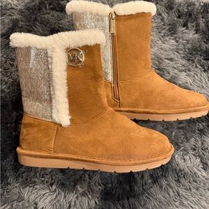 Michael Kors Brown and Silver Winter Boots